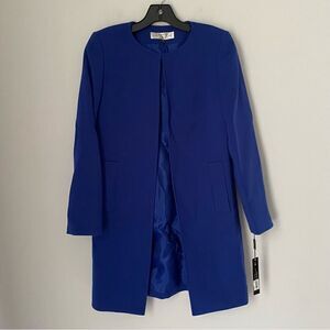 Tahari ASL Women’s Blue Cape Like Jacket Royal Blue size 0P